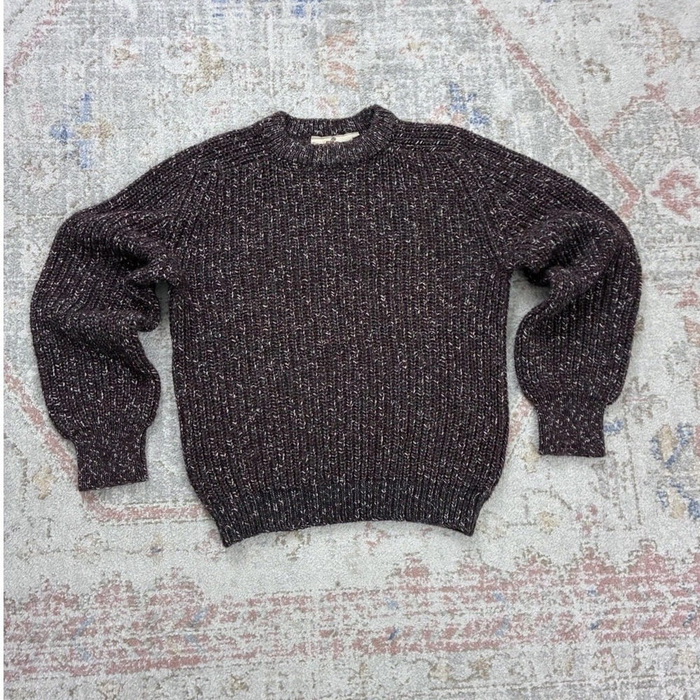 EMS 80/90's Cable Heavyweight Knit Wool Blend Sweater Outdoor Hiking Fisherman